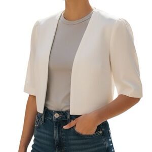 Christinaeffe Ivory Open Front Bolero Jacket(Size 44)